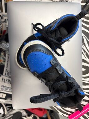 Nike Kids Blue and Black High-Top Sneakers